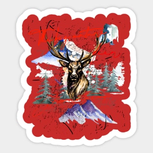 The Big Nature - Deer - Nature Lover Sticker